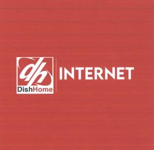 DISH HOME INTERNET (and logo) trademark logo