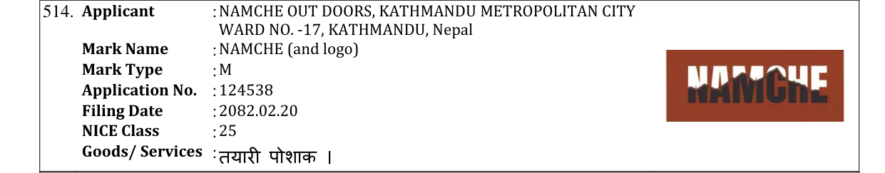 Original bulletin entry for NAMCHE (and logo)