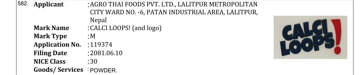 Original bulletin entry for CALCI LOOPS! (and logo)