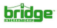 BRIDGE INTERNATIONAL (and logo) trademark logo