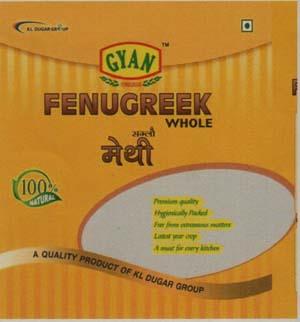 GYAN FENUGREEK WHOLE (and logo) trademark logo