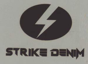 STRIKE DENIM (and logo) trademark logo