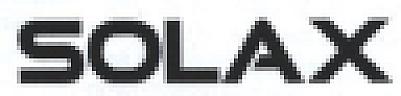 SOLAX (and logo) trademark logo