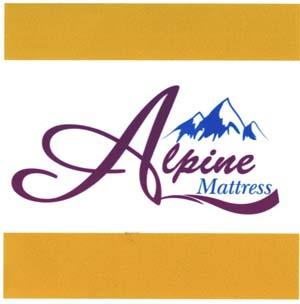 ALPINE MATTRESS (and logo) trademark logo