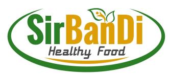 SIRBANDI HEALTHY FOOD (and logo) trademark logo