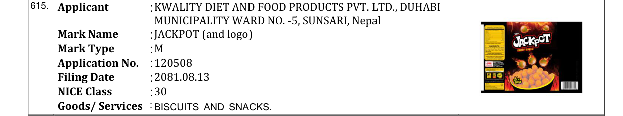 Original bulletin entry for JACKPOT (and logo)