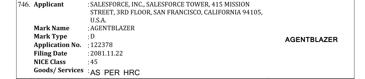 Original bulletin entry for AGENTBLAZER