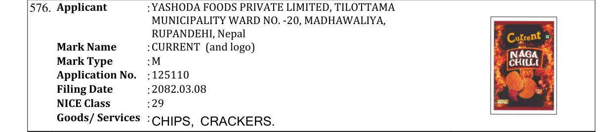 Original bulletin entry for CURRENT (and logo)