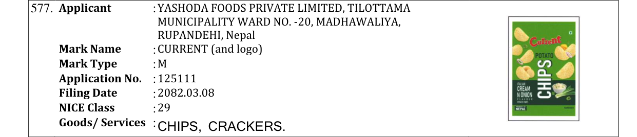 Original bulletin entry for CURRENT (and logo)