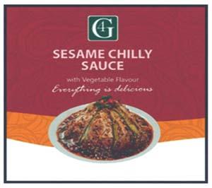 G4 SESAME CHILLY SAUCE (and logo) trademark logo