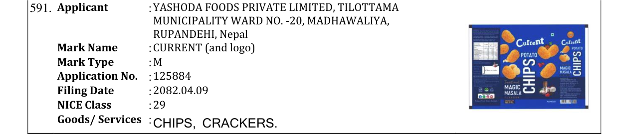 Original bulletin entry for CURRENT (and logo)