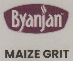 BYANJAN MAIZE GRIT (and logo) trademark logo