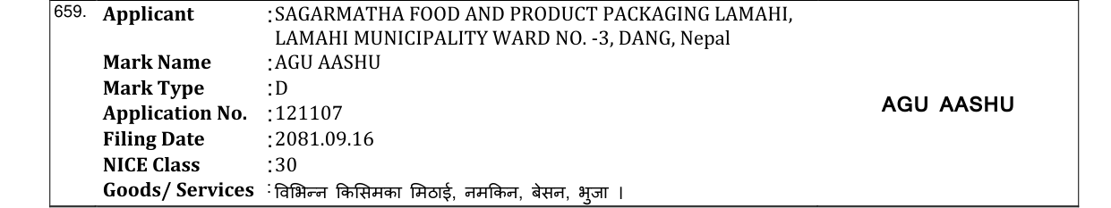 Original bulletin entry for AGU AASHU