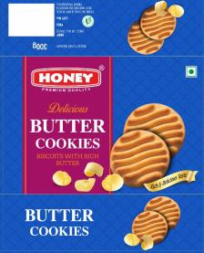 HONEY BUTTER COOKIES (and logo) trademark logo