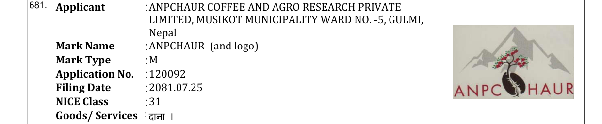Original bulletin entry for ANPCHAUR (and logo)