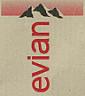 evian (and logo) trademark logo
