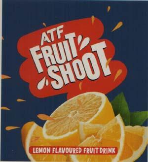 ATF FRUIT SHOOT LEMON FLAVOURED FRUIT DRINK (and logo) trademark logo