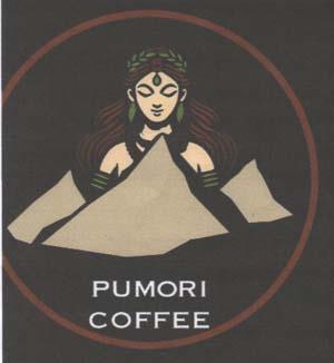 PUMORI COFFEE (and logo) trademark logo