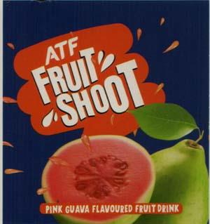 ATF FRUIT SHOOT PINK GUAVA FLAVOURED FRUIT DRINK (and logo) trademark logo