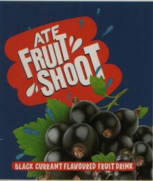 ATF FRUIT SHOOT BLACK CURRENT FLAVOURED FRUIT DRINK (and logo) trademark logo