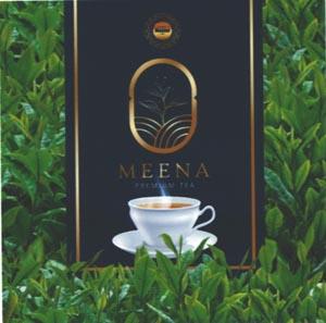 MEENA PREMIUM TEA (and logo) trademark logo