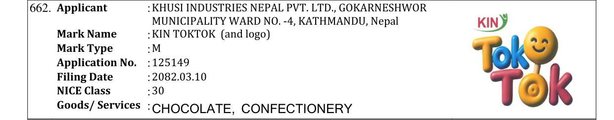 Original bulletin entry for KIN TOKTOK (and logo)