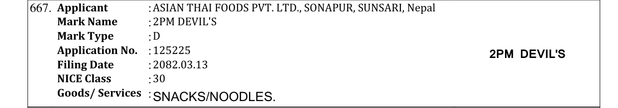 Original bulletin entry for 2PM DEVIL'S