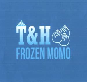 T & H FROZEN MOMO (and logo) trademark logo