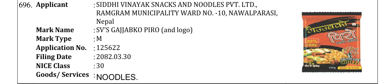 Original bulletin entry for SV'S GAJJABKO PIRO (and logo)