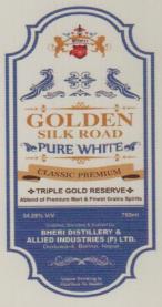 GOLDEN SILK ROAD PURE WHITE (and logo) trademark logo