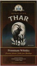 HIMALAYAN THAR PREMIUM WHISKY (and logo) trademark logo