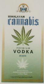 HIMALAYAN CANNABIS PREMIUM VODKA (and logo) trademark logo