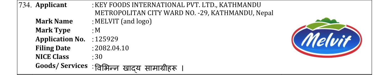 Original bulletin entry for MELVIT (and logo)