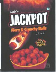 JACKPOT FIERY & CRUNCHY BALLS (and logo) trademark logo
