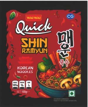 QUICK SHIN RAMYUN (and logo) trademark logo