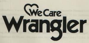 WE CARE WRANGLER (and logo) trademark logo