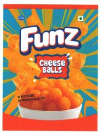 FUNZ CHEESE BALLS (and logo) trademark logo