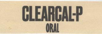 CLEARCAL-P ORAL (and logo) trademark logo