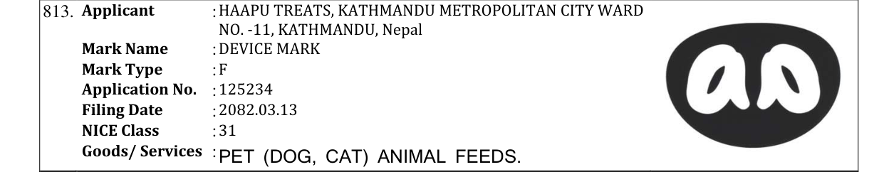 Original bulletin entry for DEVICE MARK