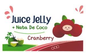 JUICE JELLY + NATA DE COCO CRANBERRY (and logo) trademark logo