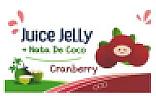 JUICE JELLY + NATA DE COCO CRANBERRY (and logo) trademark logo