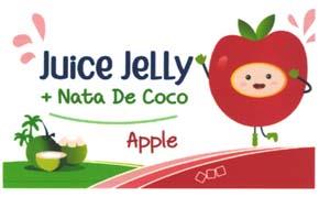 JUICE JELLY + NATA DE COCO APPLE (and logo) trademark logo