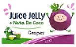 JUICE JELLY + NATA DE COCO GRAPES (and logo) trademark logo