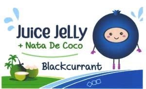 JUICE JELLY + NATA DE COCO BLACK CURRRENT (and logo) trademark logo