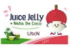 JUICE JELLY + NATA DE COCO LITCHI (and logo) trademark logo