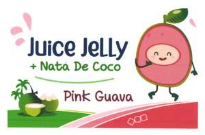 JUICE JELLY + NATA DE COCO PINK GUAVA (and logo) trademark logo