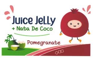 JUICE JELLY + NATA DE COCO POMEGRANATE (and logo) trademark logo