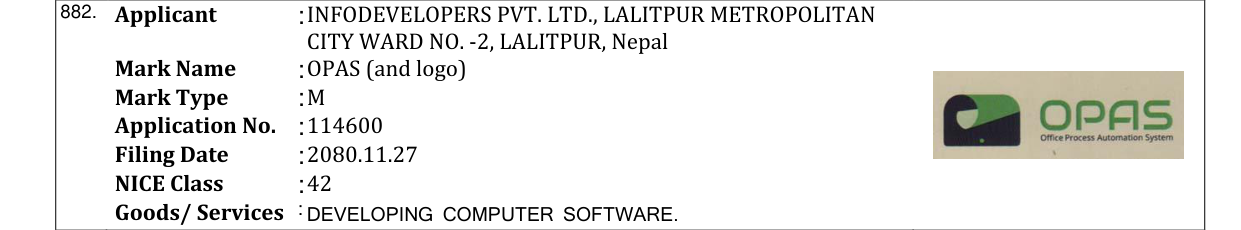 Original bulletin entry for OPAS (and logo)
