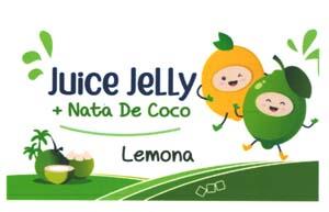 JUICE JELLY + NATA DE COCO LEMONA (and logo) trademark logo