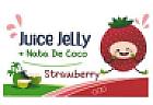 JUICE JELLY + NATA DE COCO STRAWBERRY (and logo) trademark logo